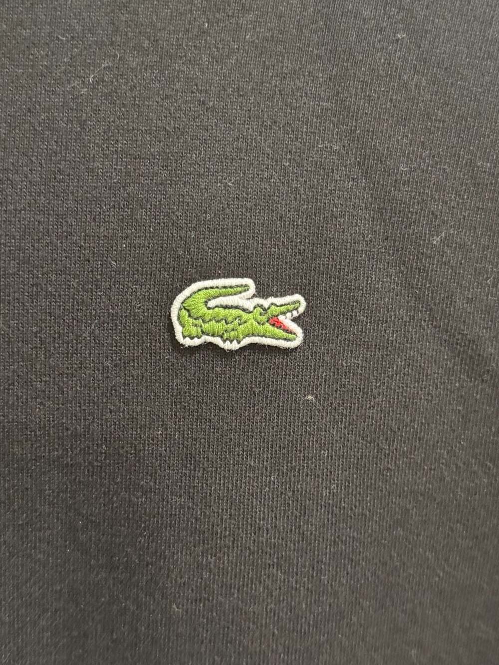 Lacoste Men's Classic Solid Cotton Fleece Pullover Hoodie Black- Unisex - Picture 6 of 6